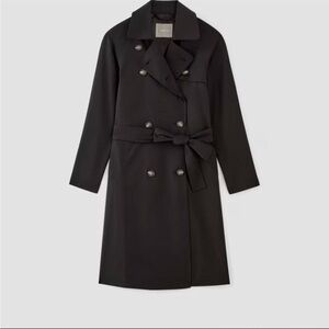 Everlane Black Italian Wool Trench Coat